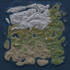 Thumbnail Rust Map: Procedural Map, Size: 4500, Seed: 1770061767, 17 Monuments