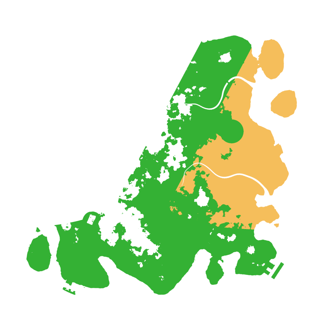 Biome Rust Map: Procedural Map, Size: 3500, Seed: 129760943