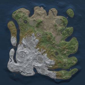 Thumbnail Rust Map: Procedural Map, Size: 3500, Seed: 1367702243, 16 Monuments