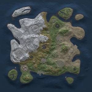 Thumbnail Rust Map: Procedural Map, Size: 3000, Seed: 768771823, 14 Monuments