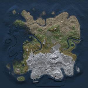 Thumbnail Rust Map: Procedural Map, Size: 3500, Seed: 1501728418, 12 Monuments