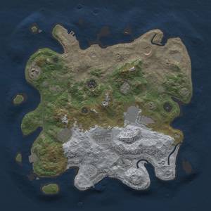 Thumbnail Rust Map: Procedural Map, Size: 3500, Seed: 1501728418, 15 Monuments