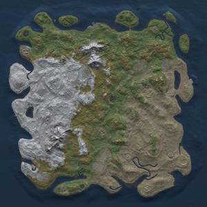 Thumbnail Rust Map: Procedural Map, Size: 5000, Seed: 286463047, 19 Monuments