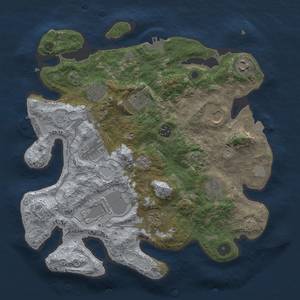Thumbnail Rust Map: Procedural Map, Size: 3500, Seed: 169630084, 18 Monuments