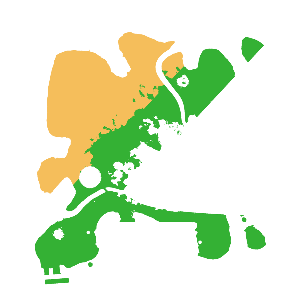 Biome Rust Map: Procedural Map, Size: 2500, Seed: 2121622939