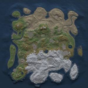 Thumbnail Rust Map: Procedural Map, Size: 3500, Seed: 403799553, 13 Monuments