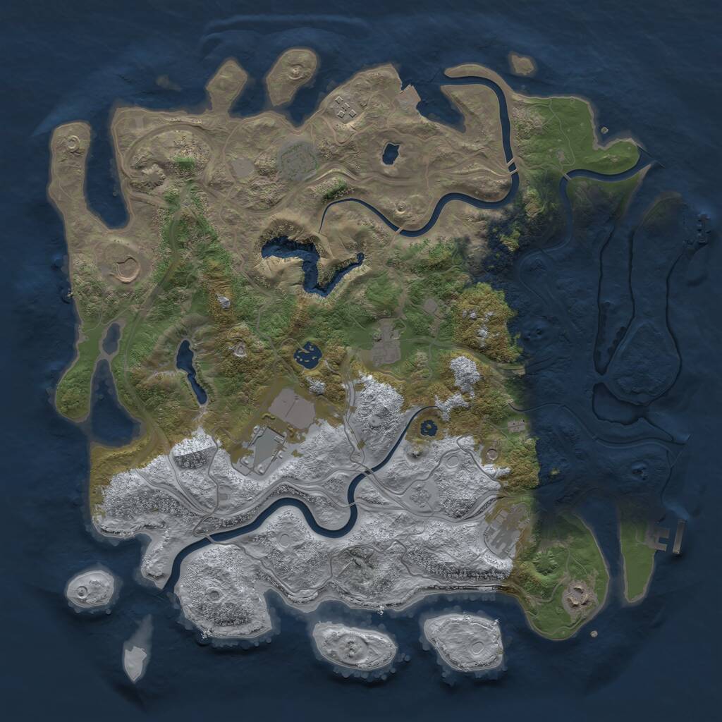 Rust Map: Procedural Map, Size: 4250, Seed: 1662603516, 14 Monuments
