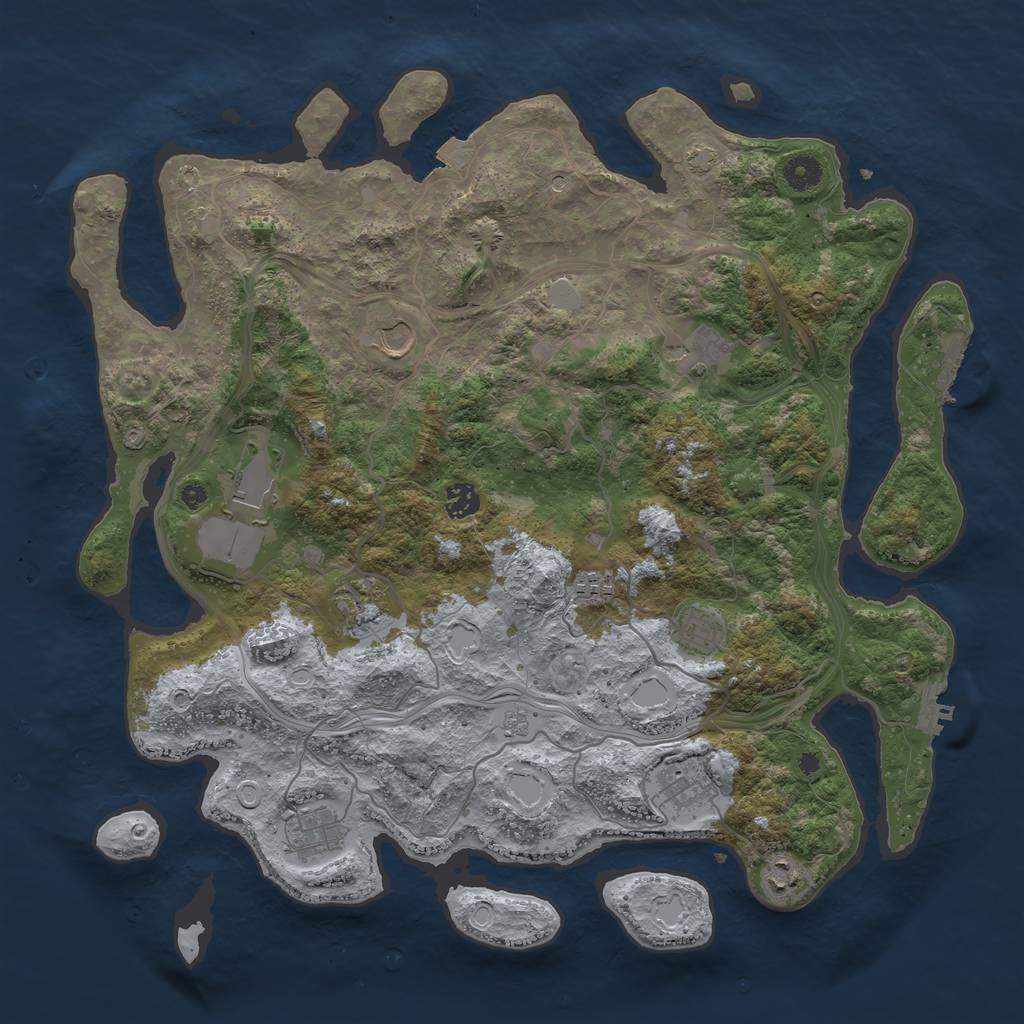 Rust Map: Procedural Map, Size: 4250, Seed: 1662603516, 18 Monuments