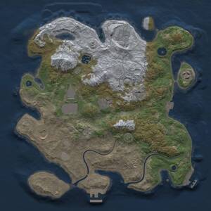 Thumbnail Rust Map: Procedural Map, Size: 3500, Seed: 1636518193, 13 Monuments