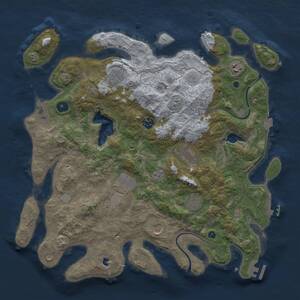 Thumbnail Rust Map: Procedural Map, Size: 4000, Seed: 1423277520, 14 Monuments