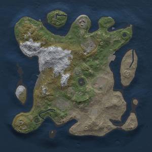 Thumbnail Rust Map: Procedural Map, Size: 3000, Seed: 17192, 9 Monuments