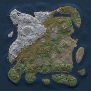 Thumbnail Rust Map: Procedural Map, Size: 3500, Seed: 1862088637, 14 Monuments