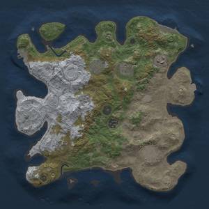 Thumbnail Rust Map: Procedural Map, Size: 3300, Seed: 321604239, 15 Monuments