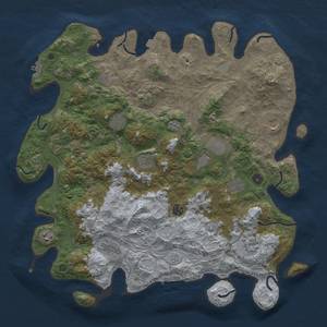 Thumbnail Rust Map: Procedural Map, Size: 4500, Seed: 1035605307, 19 Monuments
