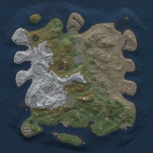 Thumbnail Rust Map: Procedural Map, Size: 3500, Seed: 1019987028, 15 Monuments