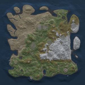 Thumbnail Rust Map: Procedural Map, Size: 4000, Seed: 892207578, 18 Monuments