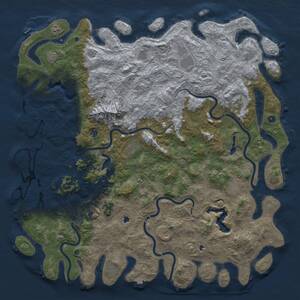 Thumbnail Rust Map: Procedural Map, Size: 6000, Seed: 13712, 17 Monuments