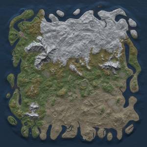 Thumbnail Rust Map: Procedural Map, Size: 6000, Seed: 13712, 19 Monuments