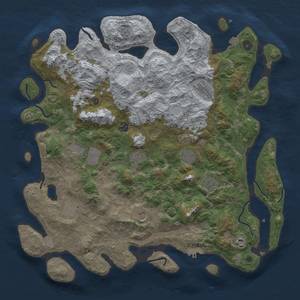 Thumbnail Rust Map: Procedural Map, Size: 4500, Seed: 57154974, 18 Monuments