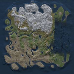 Thumbnail Rust Map: Procedural Map, Size: 4500, Seed: 57154974, 15 Monuments