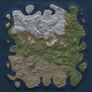 Thumbnail Rust Map: Procedural Map, Size: 4600, Seed: 10046539, 19 Monuments