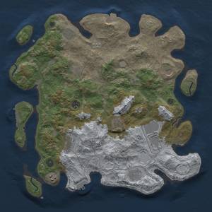 Thumbnail Rust Map: Procedural Map, Size: 4000, Seed: 930695094, 18 Monuments