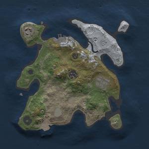 Thumbnail Rust Map: Procedural Map, Size: 2500, Seed: 2465505, 9 Monuments