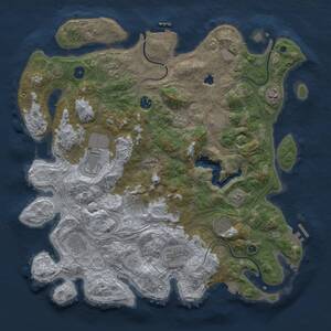 Thumbnail Rust Map: Procedural Map, Size: 4250, Seed: 6531539, 16 Monuments