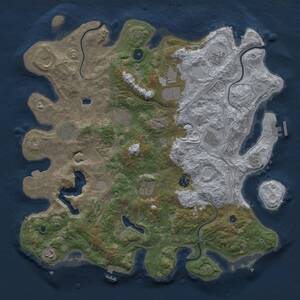 Thumbnail Rust Map: Procedural Map, Size: 4250, Seed: 1104681326, 16 Monuments