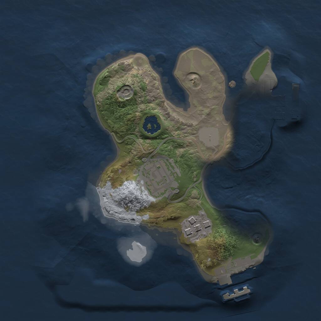 Rust Map: Procedural Map, Size: 1800, Seed: 1162732139, 5 Monuments