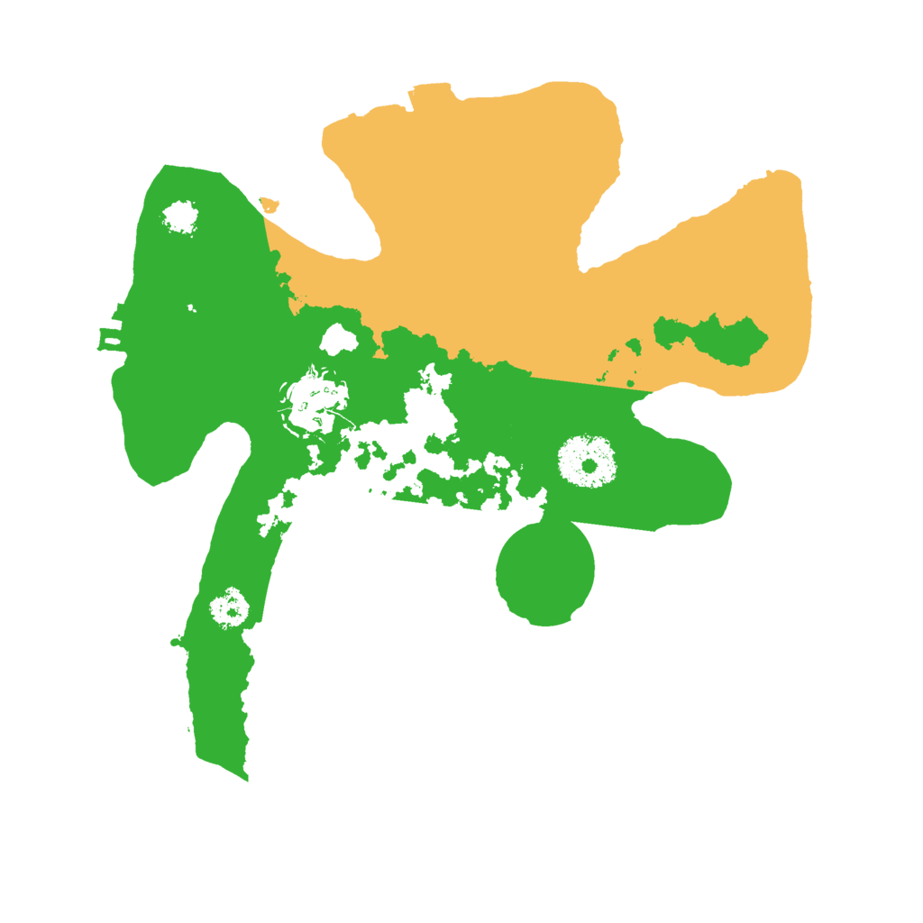 Biome Rust Map: Procedural Map, Size: 2500, Seed: 1135