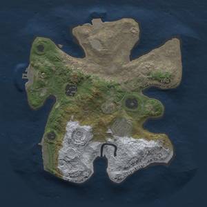 Thumbnail Rust Map: Procedural Map, Size: 2500, Seed: 1135, 9 Monuments