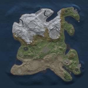 Thumbnail Rust Map: Procedural Map, Size: 3000, Seed: 1819522975, 13 Monuments