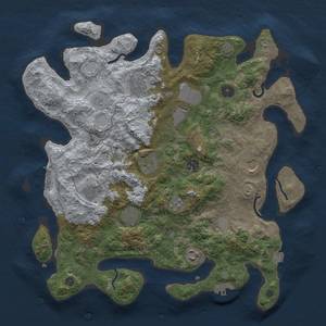 Thumbnail Rust Map: Procedural Map, Size: 3800, Seed: 64921, 17 Monuments