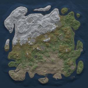 Thumbnail Rust Map: Procedural Map, Size: 4500, Seed: 2057459458, 18 Monuments