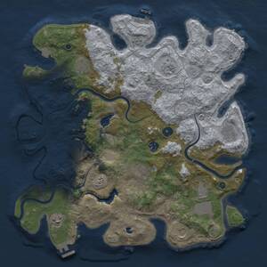 Thumbnail Rust Map: Procedural Map, Size: 4000, Seed: 1955554003, 16 Monuments