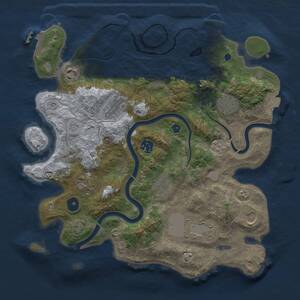 Thumbnail Rust Map: Procedural Map, Size: 3500, Seed: 380299568, 15 Monuments