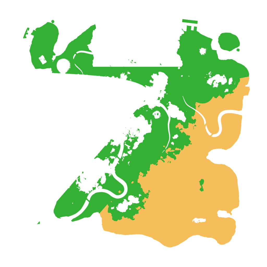 Biome Rust Map: Procedural Map, Size: 3500, Seed: 380299568