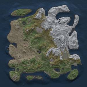 Thumbnail Rust Map: Procedural Map, Size: 3500, Seed: 927338695, 15 Monuments