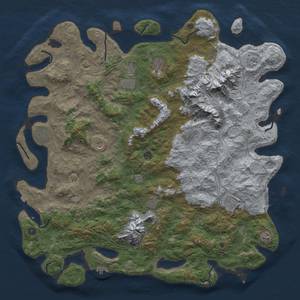 Thumbnail Rust Map: Procedural Map, Size: 5550, Seed: 684884, 19 Monuments