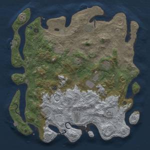 Thumbnail Rust Map: Procedural Map, Size: 4500, Seed: 611291044, 19 Monuments