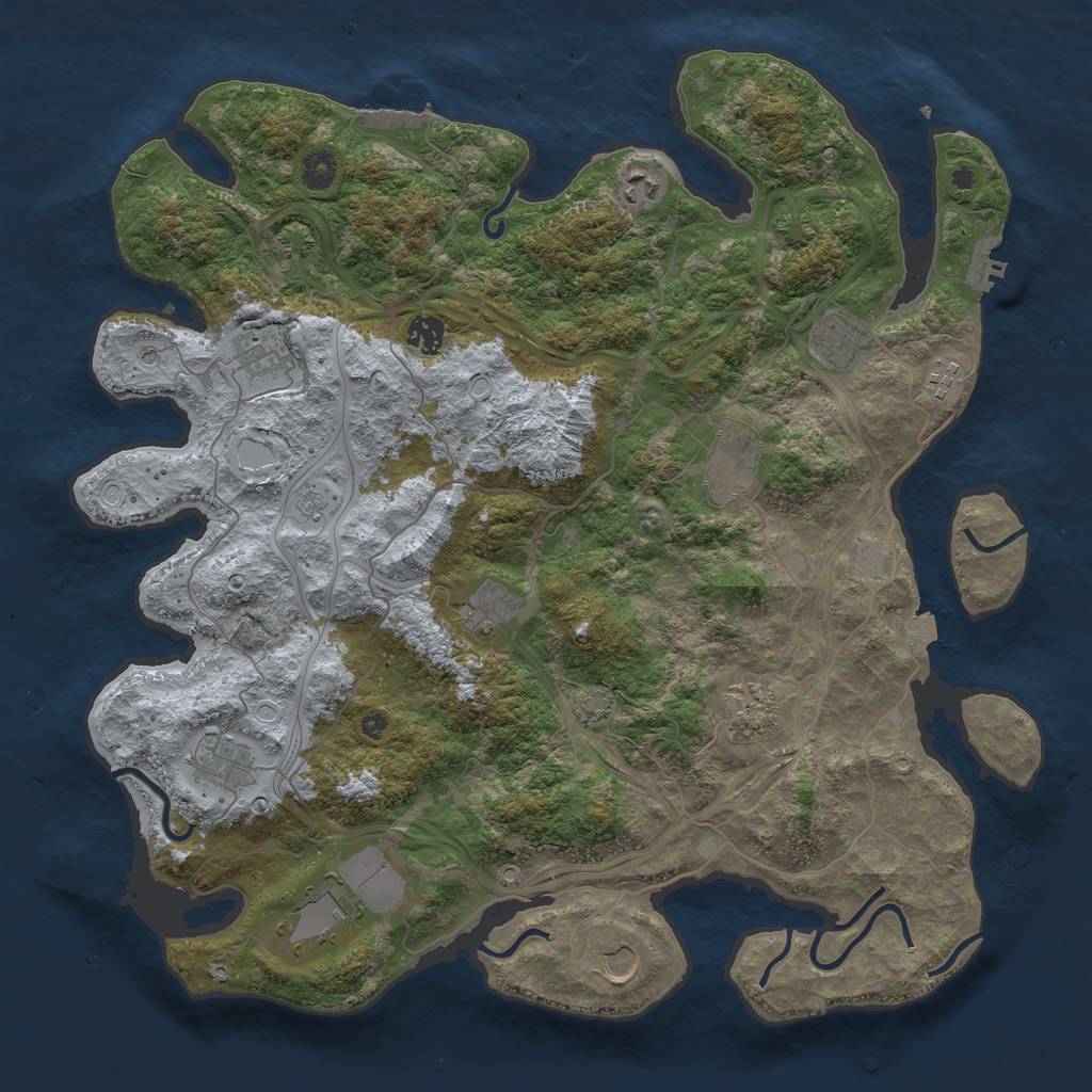 Rust Map: Procedural Map, Size: 4250, Seed: 88419801, 19 Monuments