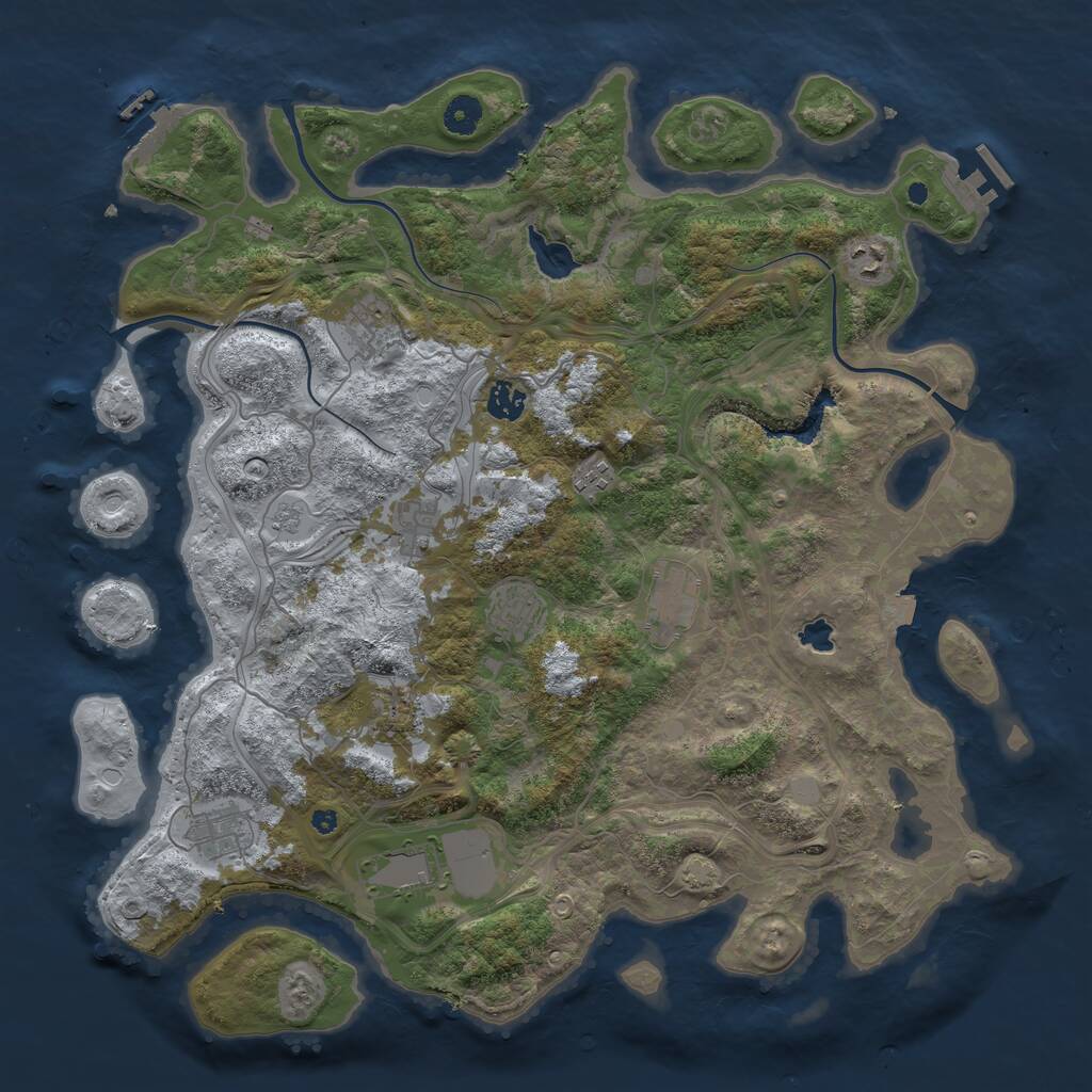 Rust Map: Procedural Map, Size: 4250, Seed: 94882851, 15 Monuments