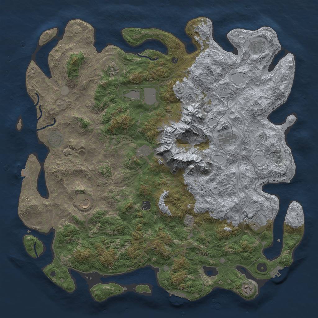 Rust Map: Procedural Map, Size: 5000, Seed: 17762066, 19 Monuments