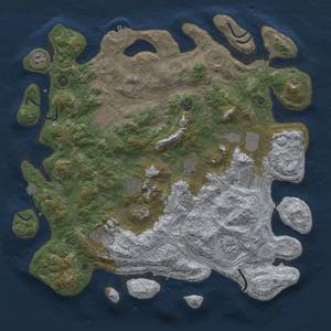 Thumbnail Rust Map: Procedural Map, Size: 4500, Seed: 991882434, 19 Monuments