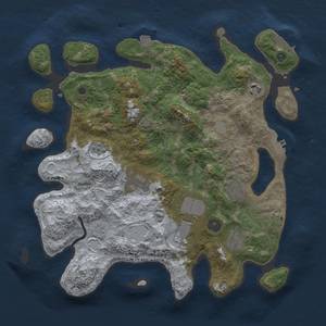 Thumbnail Rust Map: Procedural Map, Size: 3600, Seed: 20904, 13 Monuments