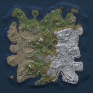 Thumbnail Rust Map: Procedural Map, Size: 3500, Seed: 784223847, 15 Monuments