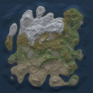 Thumbnail Rust Map: Procedural Map, Size: 3500, Seed: 1309097173, 17 Monuments