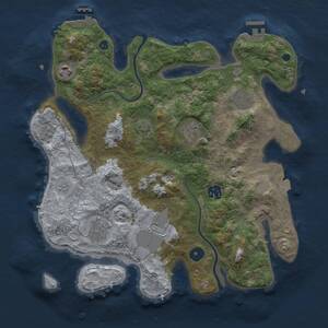 Thumbnail Rust Map: Procedural Map, Size: 3500, Seed: 263332984, 13 Monuments