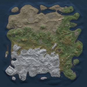 Thumbnail Rust Map: Procedural Map, Size: 4500, Seed: 1240743184, 19 Monuments